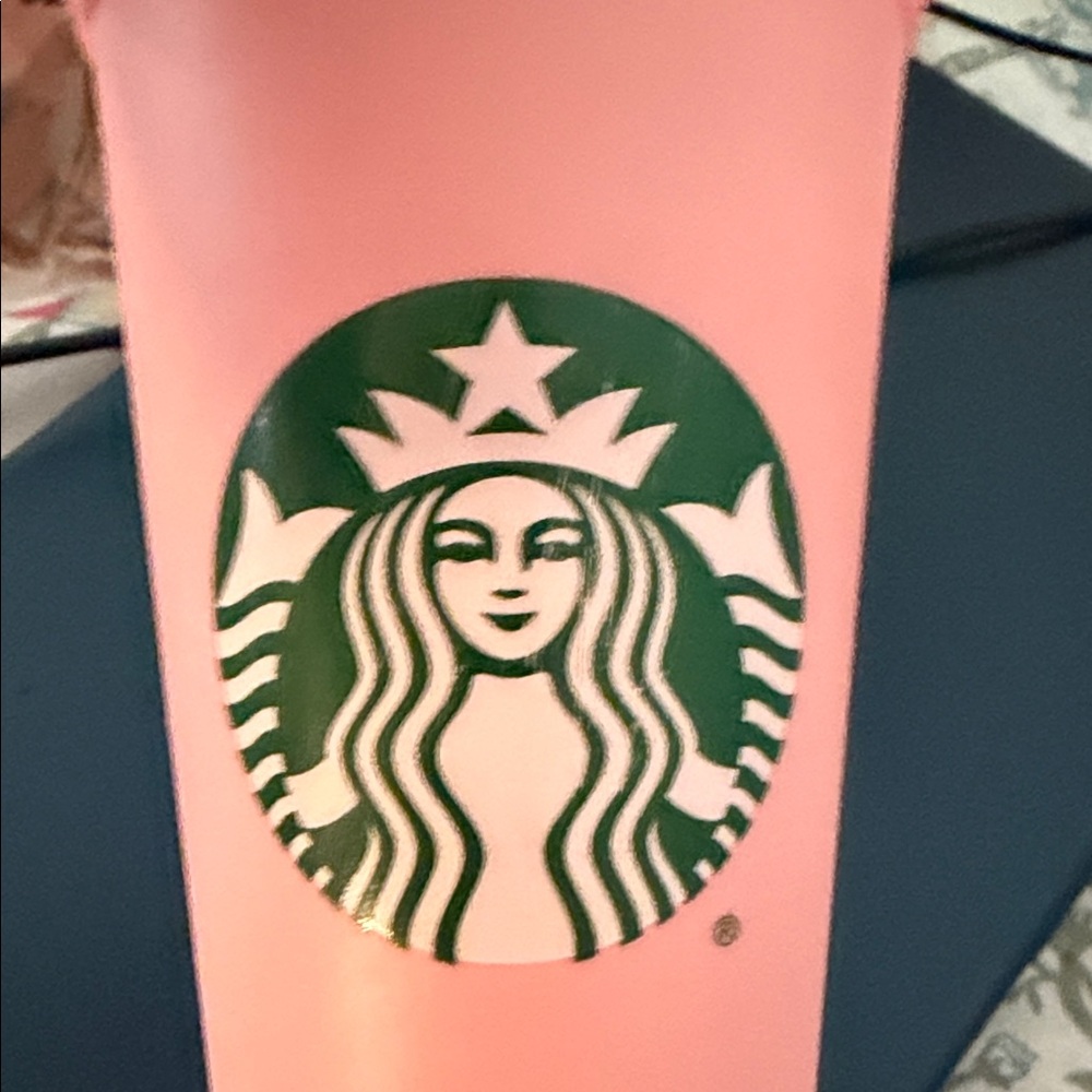 Starbucks Pink and Green Tumbler